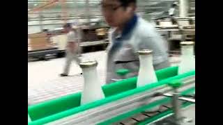 Three screw caps glass bottle milk production line