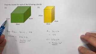 Volume of a prism