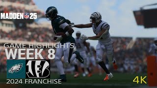 Philadelphia Eagles vs. Cincinnati Bengals | NFL  Week 8 Game Highlights | Madden 25 Sim | 4K HDR