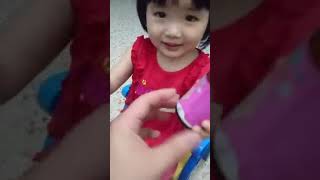 Cute Baby Girl Trying Pronounce VITAMIN (in Bahasa Malaysia).