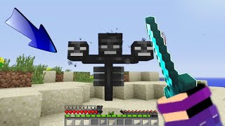 ENFRENTEI A WiTHER BOSS NO MINECRAFT !