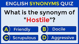 Synonyms Quiz | CAN YOU SCORE 30/30? #challenge 55