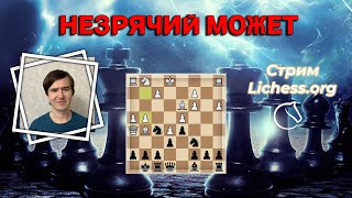 Слепой играет в шахматы на lichess.org онлайн. эфир 33