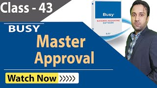 How To Setup Voucher Approval/Disapproval In Busy Software