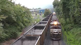 NS C54 passes the FirstEnergy power plant in Stratton, OH