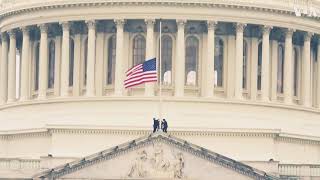 US Flag Lowered As An Officer Died In Recent Riots At US Capitol