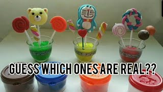 clay lollipop | clay candy|how to make candy with clay| clay video| modelling clay |  playdoh video