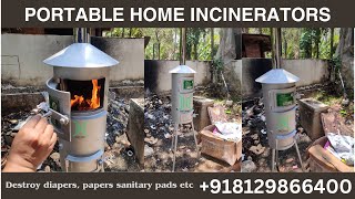 Home Incinerators | Portable Incinerators | Destroy all solid wastes and convert into ashes