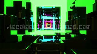 VJ LOOP 34 - Mirror Blocks & Neon Gates - Animated Background &  Live Wallpaper - 4K