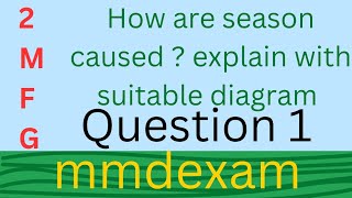 How are season caused? explain with suitable diagram and giving appropriate date?#mmdexam #celestial