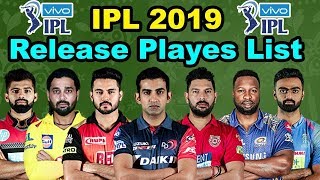 #cricketjhakas IPL 2019 All Team Release Players List |