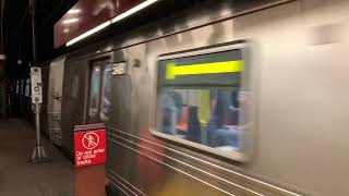 Q train at 34th Street-Herald Square (6th Avenue)