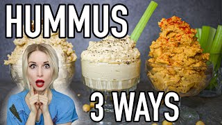 How to make HUMMUS at home - 3 WAYS - (budget friendly, easy, vegan)