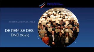 Cérémonie de la remise des DNB 2023