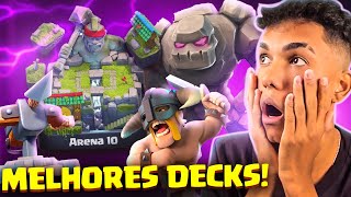 MELHORES DECKS PARA ARENA 10 (MONTANHA DO PORCO) NO CLASH ROYALE!