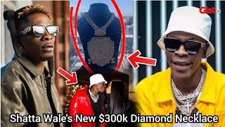 Shatta Wale flaunts his Newly Acquired Customized Diamond Necklace worth $300k.