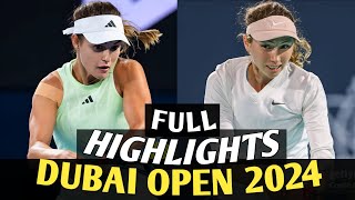 Anna Kalinskaya vs Cristina Bucsa Full Match Highlights - Wta Dubai 2024 Tennis