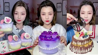 ASMR MUKBANG CAKE ICE EATING RELAXING SOUNDS