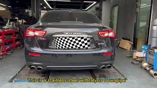 HMD Performance for Maserati Geberit Stainless Steel Downpipe with Cat Exhaust