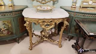 Antique French Rococo Carved Giltwood Console Pier Table