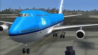 KLM PMDG B747 arriving at Gate in Dubai by FlyTampa!