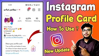 Instagram Profile Card NEW UPDATE | How To Use Instagram Profile Card | Create Insta Profile Card