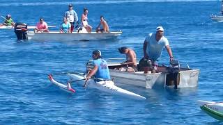 Arrivée de la course de Va'a à Huahine