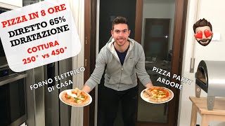 Confronto cottura forno di casa VS Pizza Party Ardore della pizza 65% idratazione diretto 8 ore 🍕🔥