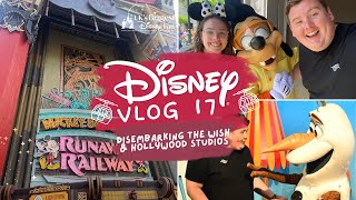 UK's Biggest Disney Fan Vlog 17 | Disembarking The Wish and Meeting Characters in Hollywood Studios!