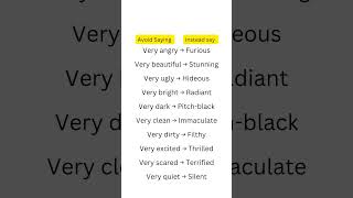 Don't use VERY, use these alternative words | Advanced English Vocabulary #shorts #mcquizofficial