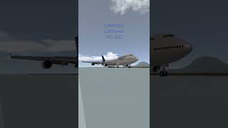 Landing a Lufthansa 747-400 in Simpleplanes