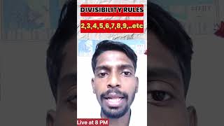 Divisibility Rule| today's Important Class #divisibility #class #avinashsir