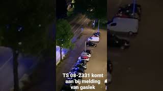 Aankomst TS 08-2331 Brandweer Nijmegen Post West bij gaslek