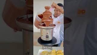 Chocolate fountain by @Modcatering37 🥰 #chocolate #chocolatefountain #chocolatelovers #chefmod