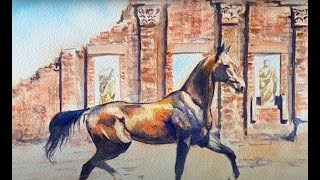 Time-lapse Watercolour Painting | Roman Contemplation