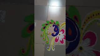 🌸🦚|🌸Peacock rangoli🌸|#rangoli#festivalrangoli#diwali#muggulu#peacockrangoli#pongal#muggulurangoli