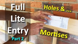 How to bore lockset holes and chisel latch and hinge mortises | Budget Elegant Entry - Part 2