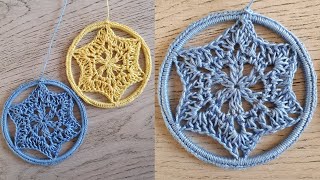 CROCHET TUTORIAL: MINI MANDALA HANGER part 2