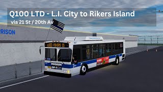 Q100 LTD Long Island City to Rikers Island