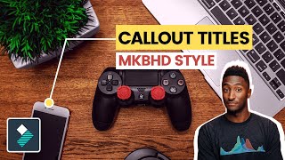 Filmora X Callout Titles Animation ( MKBHD Style) | Motion Tracking Filmora Tutorial