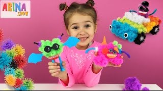 ✿ Конструктор репейник Бунчемс на Арина Шоу Bunchems MEGA 400 Pack DIY Rainbow Disney Monkeys