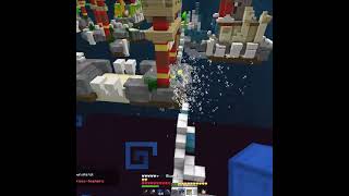 Bedwars Pop Up Tower Clutch?? (hypixel) #Shorts