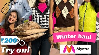 Winter wear haul Myntra| Affordable Price ₹200 | Black Friday sale 🧥😳 #winterspecial #shopping