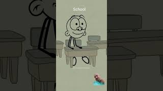 school vs home #shorts #cartoon #funny #comedy #animation