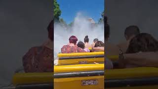 tutuki splash on ride pov - portaventura world - slow mo - UHD - last drop - water rides - intamin