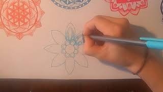 August Daily Timelapse Mini Mandala Challenge  - Day 8