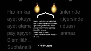 Adetli kadınların okuyacağı korunma duasi"TABERANİ HADİSİ" #dua#zikir#cübbeliahmethoca