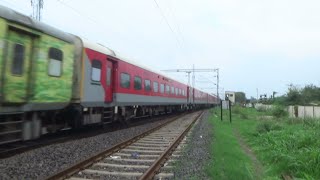 Accelerating Mumbai Duronto Express Overtakes Looped Swaraj Express