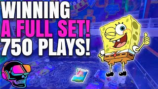 750 Play Full Set Challenge! SpongeBob Coin Pusher