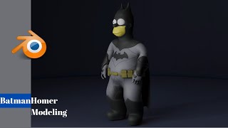 Batman Homer Sculpture - Batman Homer 3D Fan Art Blender Sculpting Character Tutorial